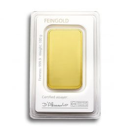 Degussa Gold Bar 100g Back