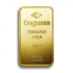 Degussa Gold Bar 100g Front