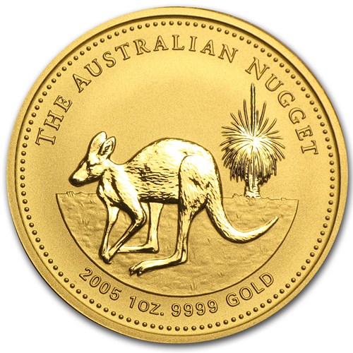 2005 Australian Kangaroo Gold Coin 1oz Front