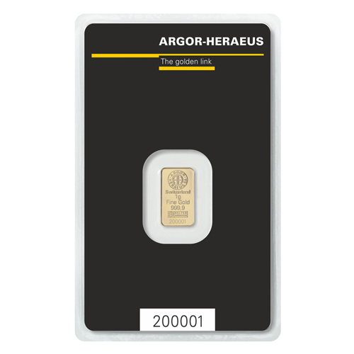 Argor-Heraeus Gold Bar 1g – GoldSilver Central Pte Ltd