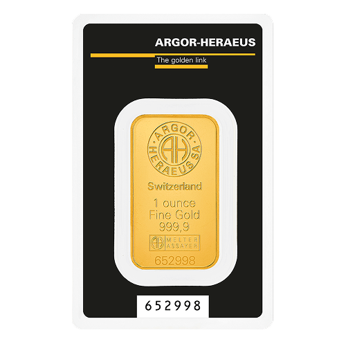 Argor-Heraeus Gold Bar 1oz front