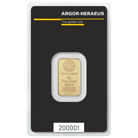 Argor-Heraeus Gold Bar 5g Front