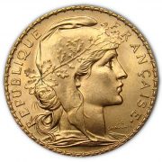 20 Franc Rooster MS-63 1904 Gold Coin 6.45g Front