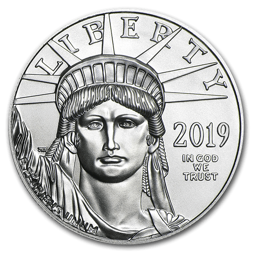 2019 American Eagle platinum coin 1oz Front-min