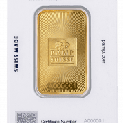 Pamp Suisse Gold Bar 1oz Back