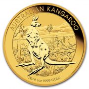 2014 Australian Kangaroo Gold Coin 1oz Front