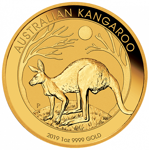 2019 Australian Kangaroo Gold Coin 1oz Front
