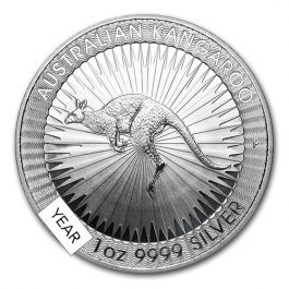 Prior Years Australian Kangaroo Silver Coin 1oz Front