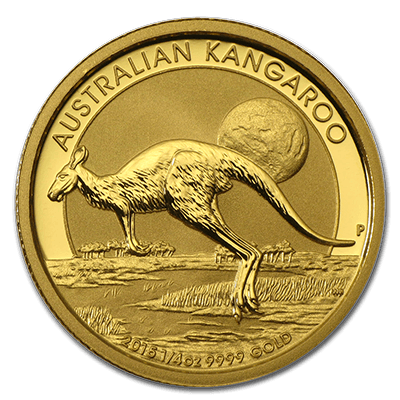 2015 Australian Kangaroo Gold Coin 1_4oz Front