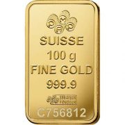Pamp Suisse Lady Fortuna Gold Bar 100g Back-A