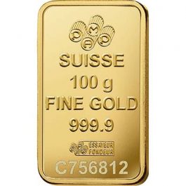 Pamp Suisse Lady Fortuna Gold Bar 100g Front