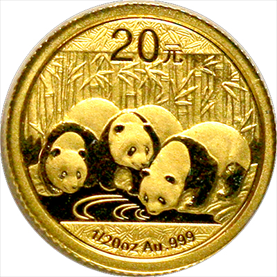 2013 China Panda Gold Coin 1_20oz Front