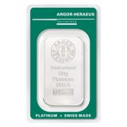 Argor-Heraeus Platinum Bar 50g Front