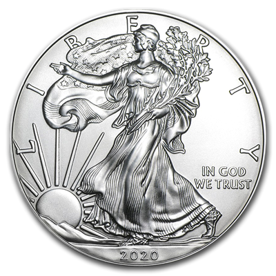 2020 American Eagle Silver Coin 1oz Front