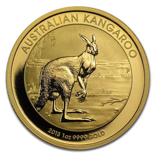 2013 australia kangaroo 1oz gold coin front