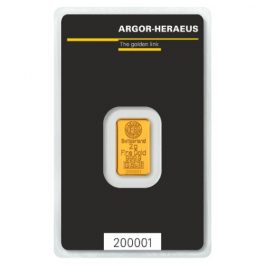 Argor Heraeus 2g Gold Bar front