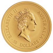 1997 Australian Kangaroo Gold Coin 1/2oz_back