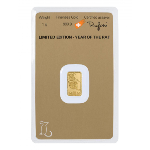 AH Lunar Rat Gold Bar 1G back