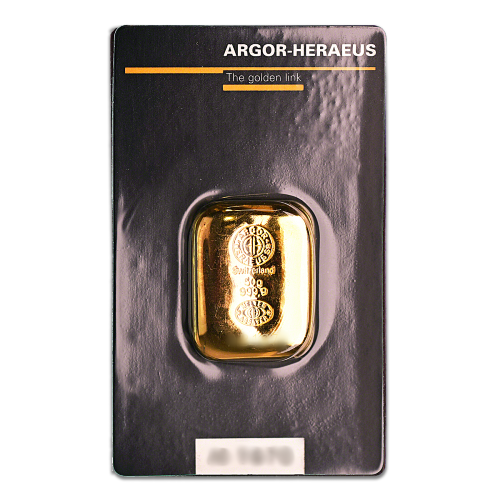 Argor-Heraeus Cast Gold Bar 50g