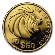 Prior Years Singapore Lion Gold Coin 1 2oz (Front)