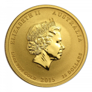 2015 Australian Lunar Goat Gold Coin 1:4oz (Back)