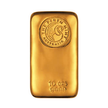 Perth Mint Cast Gold Bar 10oz
