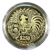 1993 Singapore Mint Year of the Rooster Proof Gold Coin 1oz_Front