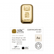 ABC Bullion Cast Bar 100g_Cert