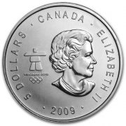 2009 Royal Canadian Mint Olympic Series Thunderbird Silver Coin 1oz (Back)