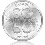 2015 SG50 Anniversary Merlion Silver Medal 1oz (Back)