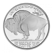 Indian Head Buffalo Silver Round 1oz (Back)
