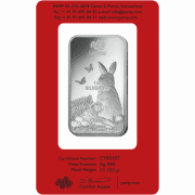 Pamp Suisse Lunar Rabbit Silver Bar 1oz_Back