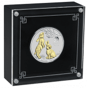 2023 Australian Lunar Rabbit Gilded Proof Silver Coin 1oz (case)
