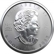 2023 Canadian Maple Leaf Silver Coin 1oz (Back)