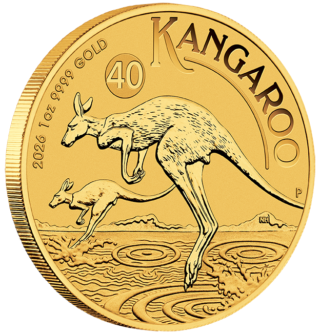 01-2026-Australian Kangaroo-1oz-Gold-Bullion-Coin-on-edge-LowRes