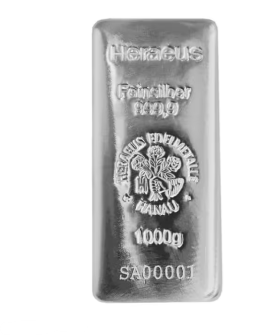 Heraeus Silver Bar 1kg (Without Certificate) - GoldSilver Central