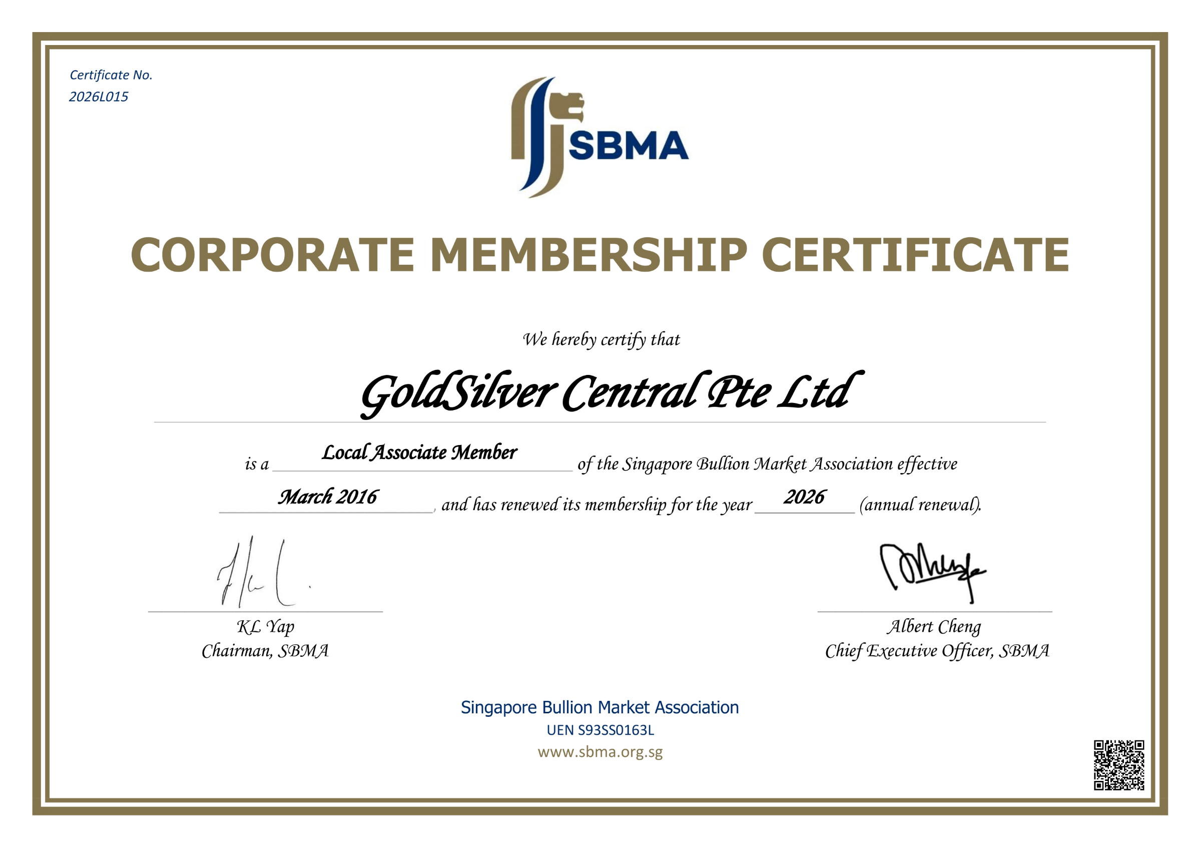 certificate